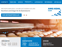 Tablet Screenshot of ams-kohl.de